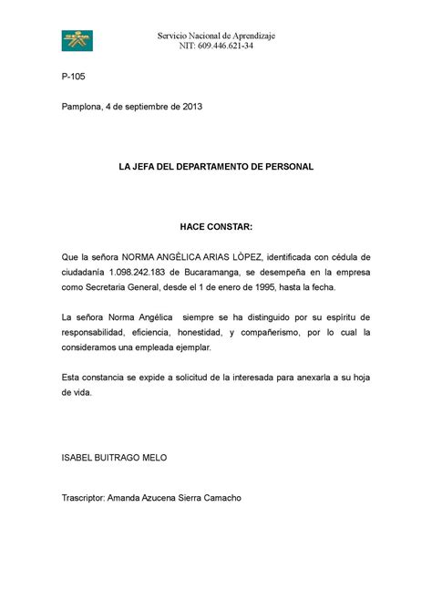 Constancia Laboral ¿sabes Qué Es Y Para Sirve Carta De Trabajo Modelo