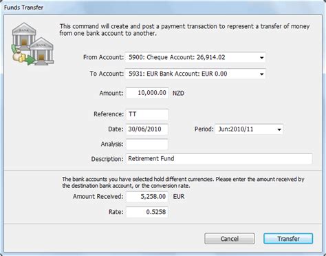 Transfer funds between bank accounts. Transferring funds to/from a foreign bank account