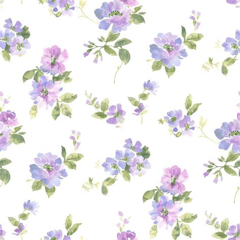 See more ideas about area rugs, rugs, tropical area rugs. Chesapeake Captiva Purple Watercolor Floral Wallpaper ...