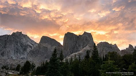 Wind River Range At Sunset Pinedale Wyoming Mountains Hd Wallpaper