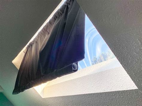 Diy Skylight Shade With A Regular Curtain The Handymans Daughter