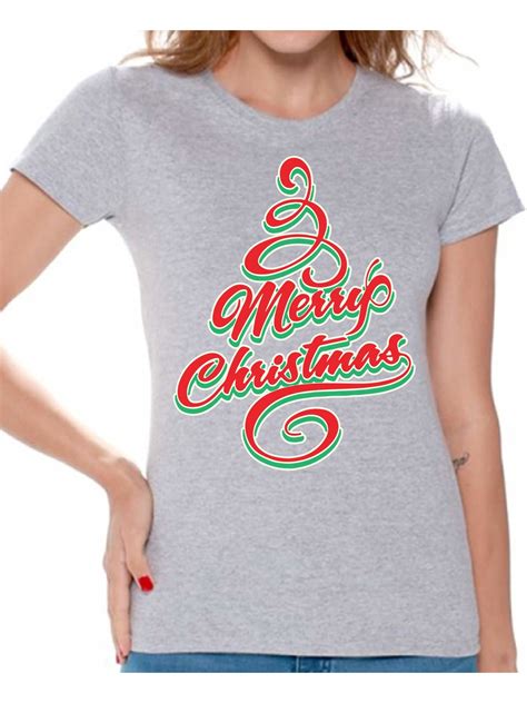 Clothing Womens Clothing T Shirts Flying Santa Tee Christmas Shirts
