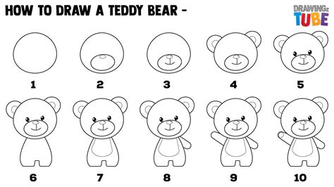 Drawing A Teddy Bear For Beginners Peepsburghcom