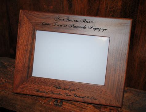 5x7 Laser Engraved Walnut Wooden Picture Frame Custom Picture