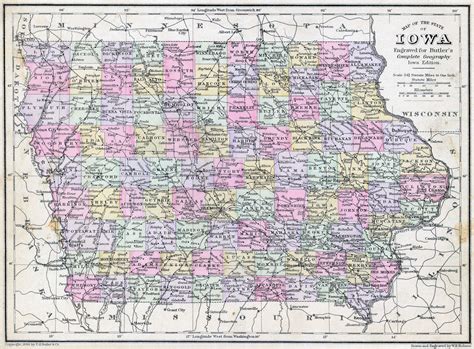 Large Detailed Old Administrative Map Of Illinois State With Cities