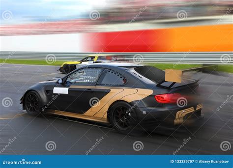 Two Race Cars Racing At High Speed Stock Image Image Of Blur Moving