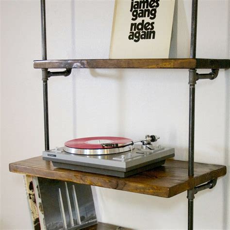 Industrial Record Shelf | Vinyl record storage shelf, Ikea record storage, Record shelf