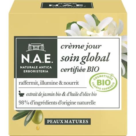 Nae Crème Visage De Jour Bio Soin Global Peaux Matures 50 Ml