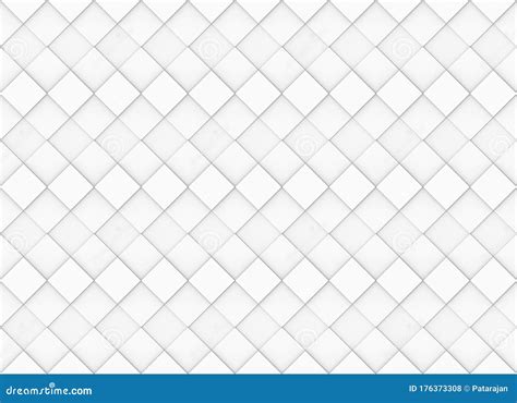 3d Rendering Seamless Modern White Diagonal Square Grid Pattern Wall