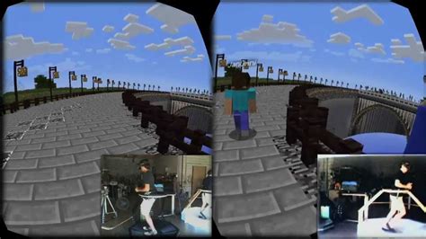 Playing Minecraft With The Oculus Rift Virtual Reality Headset And The Virtuix Omni Treadmill