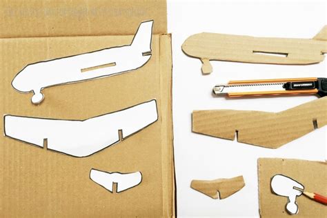 You can print beautiful airplane models to decorate your home or even do model making. Cardboard Airplane Craft - Oh Creative Day