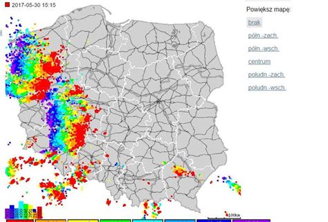 Strona na temat wyładowań atmosferycznych. Mapa Burzowa | MAPA