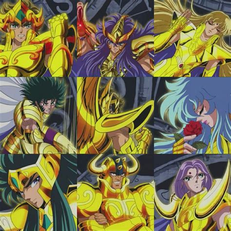 Los Caballeros Dorados Cavaleiros Do Zodiaco Anime Cavaleiros Do