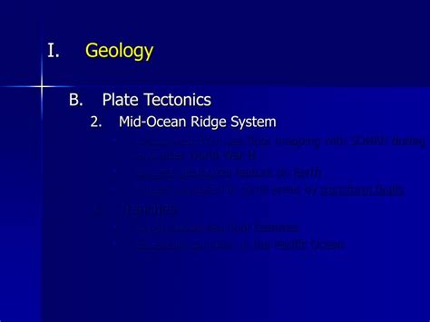 Ppt Geology Plate Tectonics Mid Ocean Ridge System