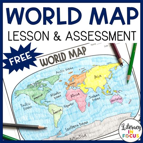 Printable World Map Worksheet And Quiz Literacy In Focus A Blog For