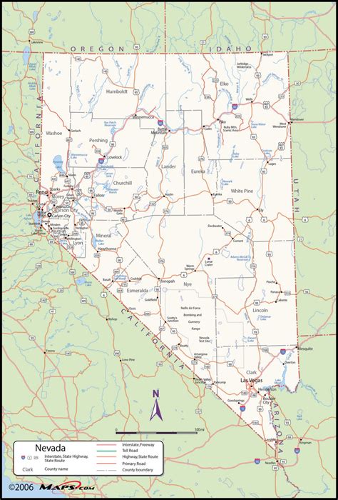 Nevada County Wall Map | Maps.com.com
