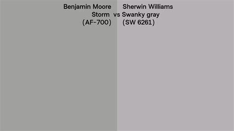 Benjamin Moore Storm AF 700 Vs Sherwin Williams Swanky Gray SW 6261