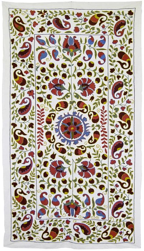 Amazing Antique Design Handmade Suzani Textile From Uzbekistan Etsy Suzani Cross Stitch