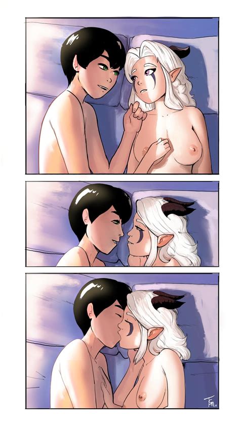 The Dragon Prince Callum Rayla Bedroom Morning Kiss By Ashmount Hentai Foundry