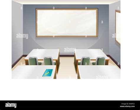 Illustration Of An Empty Classroom Stock Vector Image And Art Alamy