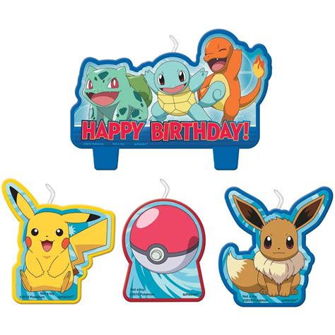 Pokemon Birthday Candle Set Big W