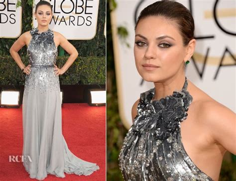 Mila Kunis In Gucci Première 2014 Golden Globe Awards Red Carpet