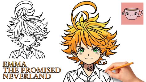 How To Draw Emma The Promised Neverland Anime Step By Step Drawing Tutorial Youtube
