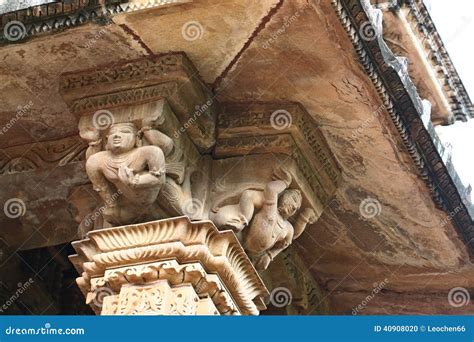 Khajuraho Temples And Their Erotic Sculptures India Stock Photo Image Of Sculptures Manyl