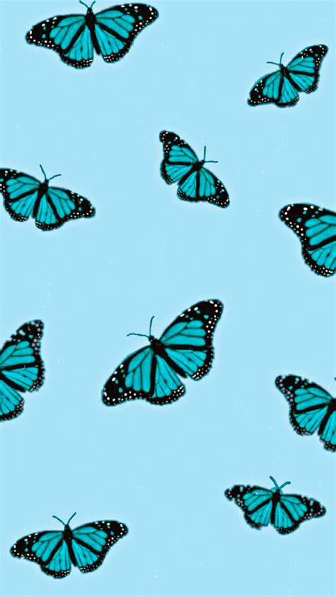 Cute Wallpapers Pastel Blue Butterfly Aesthetic Geraldin Hocisneiros