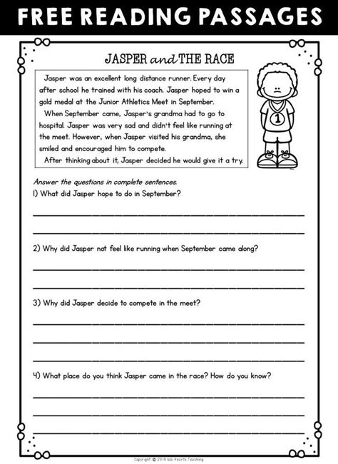 Free Reading Comprehension For 4th Grade
