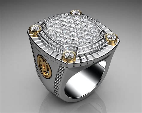We have a wide range of traditional, modern and handmade bands mens rings online. Unique Mens Ring Paved Signet Sterling Silver and Gold wit ...