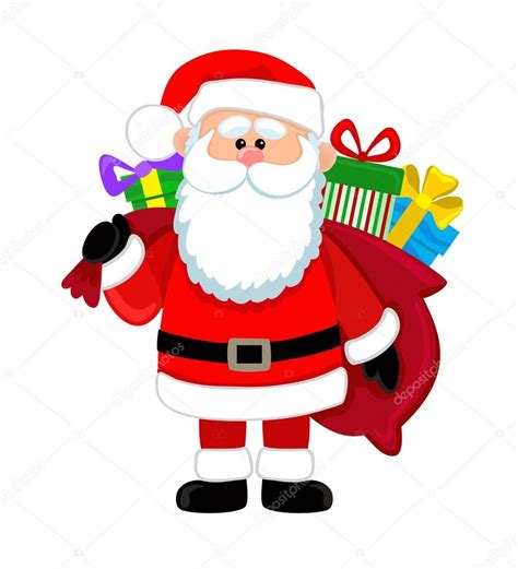Happy Santa Claus With Sack Of Ts Stock Vector Image By ©sandylevtov