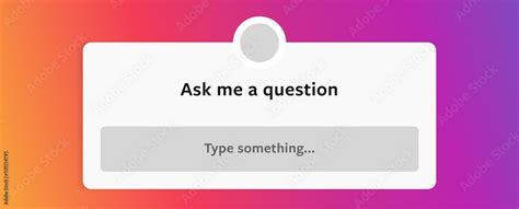 Ask Me Question Instagram Social Media Sticker Design For Mobile Graphic And Website Desgin