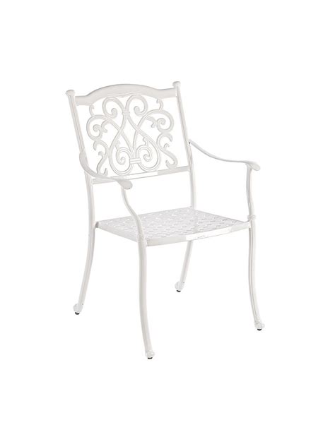 Ivrea White Chair W Armrest