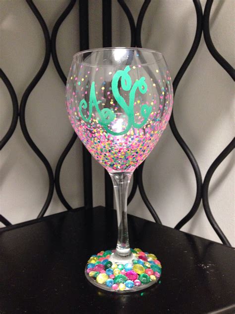 Pin By Christine Sanders On Closet Envy Diy Wine Glass Wine Glass Crafts Painted Wine Glass