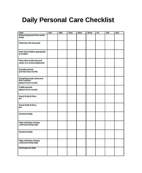 Daily Checklist Checklist Template Daily Checklist Cleaning