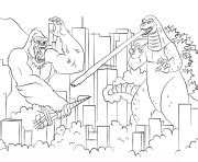Coloring pages godzilla and his opponents, 50 pieces. Godzilla Coloring Pages to Print Godzilla Printable