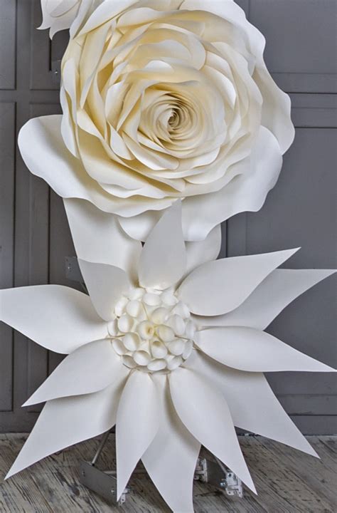 Wedding Arch Paper Flowers Wedding Venue Decoration White Etsy