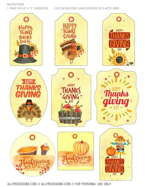 Bliss Miscellaneous Free Thanksgiving Gift Tags Printable Great My Xxx Hot Girl