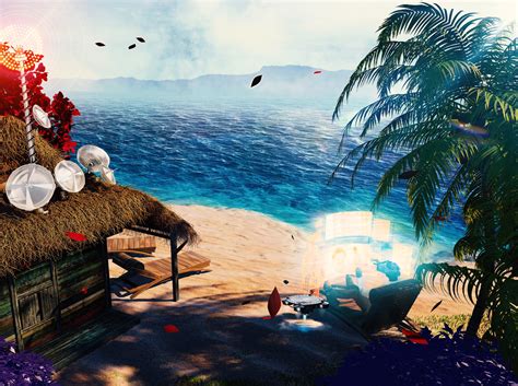 Game Application Screenshot Luxury Sci Fi Beach Hd Wallpaper