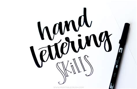 12 Skillshare Classes That Improve Hand Lettering Skills Printable Crush