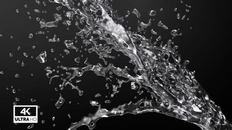 Pure Water Flow With Splash Motion Graphics Videohive