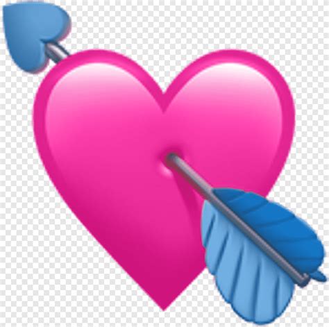 Pink Heart With Blue Arrow Emoji Illustration Emoji Heart Arrow Symbol