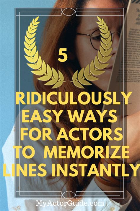 If You Want To Be An Actor You Are Going To Have To Memorize Lines A