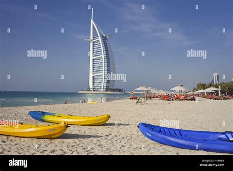 United Arab Emirates Dubai Burj Al Arab Beach Stock Photo Alamy