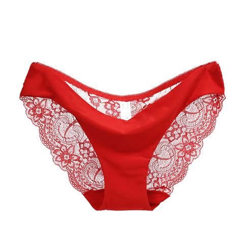 Buy Sexy Womens Lace Panties Seamless Cotton Breathable Panty Hollow Briefs