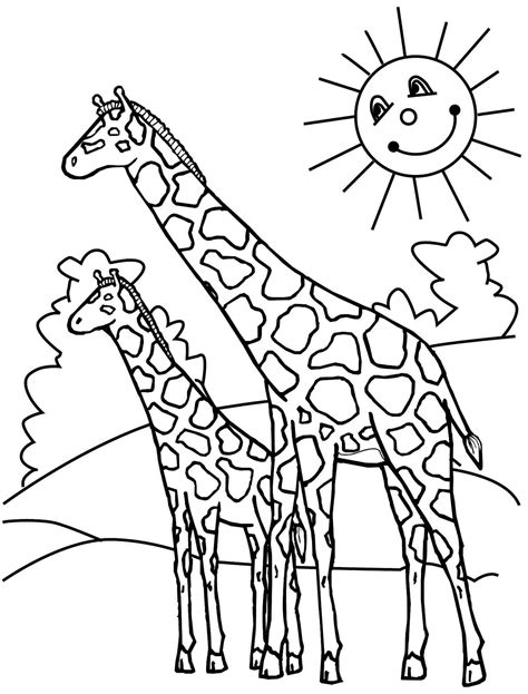 Coloring Pages Of Baby Giraffes At Free Printable
