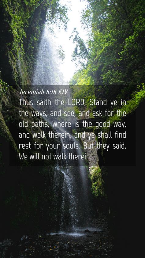Jeremiah 616 Kjv Mobile Phone Wallpaper Thus Saith The Lord Stand