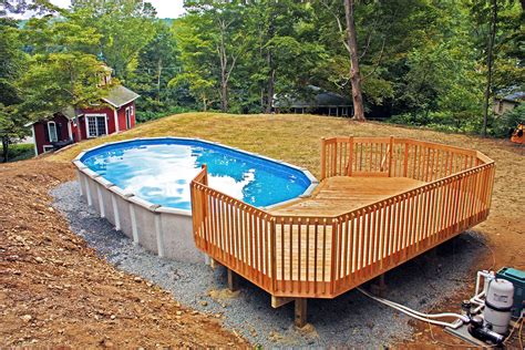 In fact, this is a great way to beautify your above to make the surrounding shadowy and green, plant some small trees around the pool deck. 50 Best Above Ground Pools with Decks