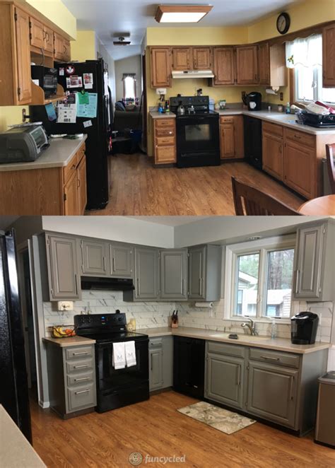 Last updated may 14, 2020. Oak Kitchen Cabinets Painted Chelsea Gray - FunCycled